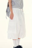 Opening utility bermuda pants