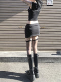 Ludena Tattoo Low-Waist Skirt