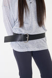 Bold leather belt
