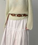 Leather Ethnic Layered Belt