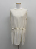 Wrinkle String Sleeveless Blouse
