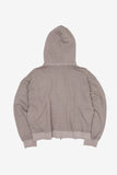 Pigment crop zip-up hoodie