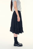 Pretzel check frill skirt