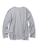 RIBBED HENLEY NECK LONG SLEEVE