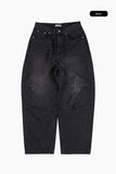 Duns pintuck wide denim pants