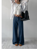 Torre Stripe See-Through Loose Fit Shirt