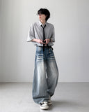 Neon Washed Balloon Denim