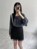 Chiffon Layered Mini Skirt