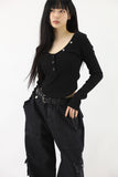 Lena Deep V Snack Tee