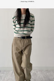 [Unisex] Stitched Cotton Wide Pants