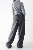 (Unisex) Hessian Brushed Pin Tuck Pants