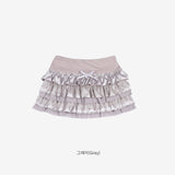 Velour Ribbon Tiered Skirt