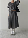 [Setup Available] Denma Cargo Banding Flare Skirt