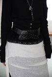 Layer wide studded belt