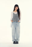 Mona check bustier blouse