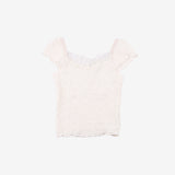 genti lace short sleeve blouse