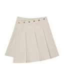 SNAP WRAP SOLID PLEATS SKIRT