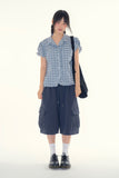 Easy sweat cargo bermuda pants