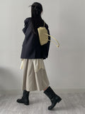 Unbalanced One Button Loose Fit Single Jacket
