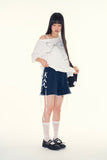 Ribbon unbalanced t-shirt