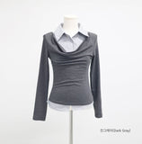 Fancy Shirt Shirring T-shirt