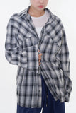 Cutline rough check shirt