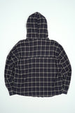 Civita wrinkle hooded check shirt