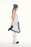 Back ribbon see-through sleeveless