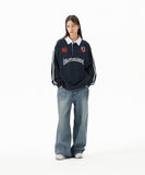 TRACK COLLAR SWEATSHIRT
