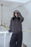 Lour High Neck Crop Hoodie