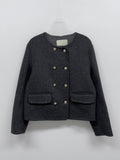 [wool100%/handmade] Kyron double wool short jacket