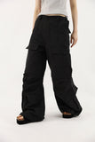 Nylon zipper open pants
