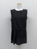 Wrinkle String Sleeveless Blouse