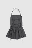 Mui pleated halter-neck one-piece