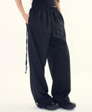 Petite flower string wide pants