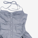 Moil Stripe Halter One Piece