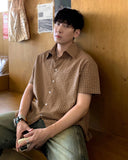 Soy Linen Check Short Sleeve Shirt