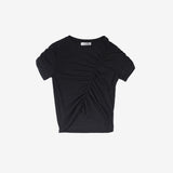 Det shirring layered t-shirt