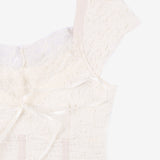 genti lace short sleeve blouse