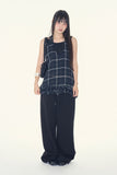 Ranova sheer check halter top