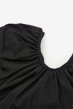 Peahen shirring balloon blouse