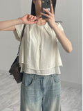 [unisex/summer yarn] Fred pin tuck wide denim pants (Tin blue)