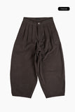 Moren three-tuck brushed wide pants