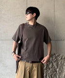 Cut Off Pigment Crop Short Sleeve T-Shirt