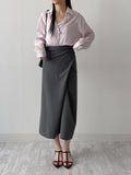 Holding see-through loose fit shirt