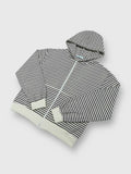 Pars Cropped Striped Zip Up
