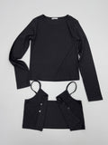 [Sleeveless SET] Hook Layered Long Sleeve T-Shirt