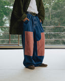 Patched Double Knee Denim Pants