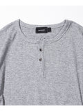 RIBBED HENLEY NECK LONG SLEEVE
