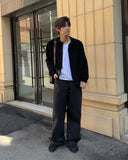 Wide leg denim pants